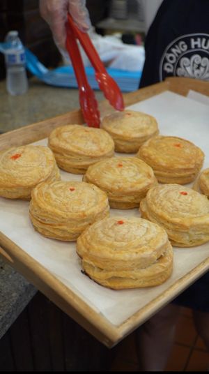 Vegan Pâtéchaud (Vietnamese Meat Pie) at Đông Hưng Viên Bakery in Westminster
