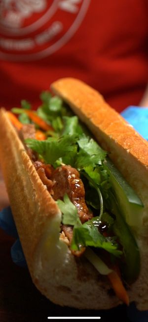 Vegan Grilled Chicken Bánh Mì at Đông Hưng Viên Bakery in Westminster