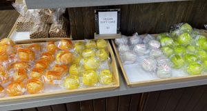 Selection of vegan soft cakes   at Đông Hưng Viên Bakery in Westminster