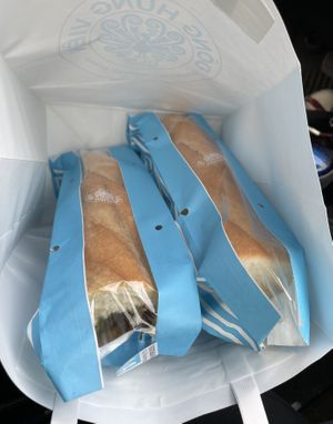 Great packaging that helps you eat on the go if need be   at Đông Hưng Viên Bakery in Westminster