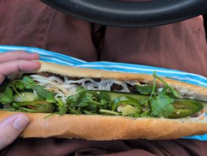 Lemongrass Beef Banh Mi at Đông Hưng Viên Bakery in Westminster