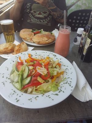 The only thing I could get there was this veganized salad for 10€ and a smoothie. at Vinum at Fontanella in Mdina