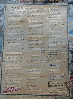 Menu translated to English   at CAFE ESPECIAL in Saarbrucken