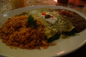 Enchiladas Verdes (vegan) at CAFE ESPECIAL in Saarbrucken