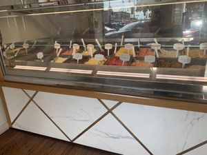 Vegan gelato section   at Two Gentlemen of Verona in Denton