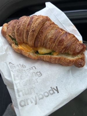 Breakfast croissant 🥐   at To Live For in Vancouver
