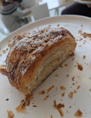Almond croissant, not too sweet at To Live For in Vancouver