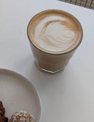 Latte at To Live For in Vancouver