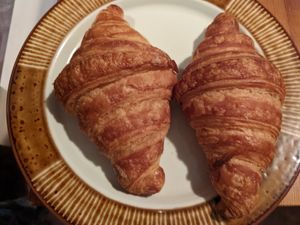 Plain croissants at To Live For in Vancouver