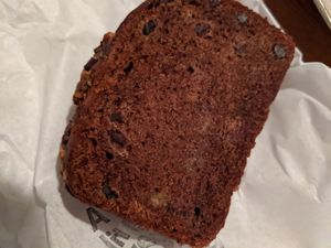 Banana bread with chocolate chips at To Live For in Vancouver