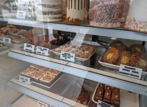 Cakes and breakfast cookies at To Live For in Vancouver