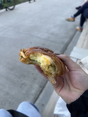 the egg & cheese were perfectly ooey gooey!  at To Live For in Vancouver