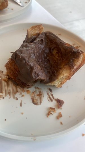 The inside or the cube croissant.   at To Live For in Vancouver