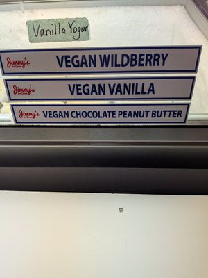 Clearly labeled items at Jimmy's Ice Cream in East Stroudsburg