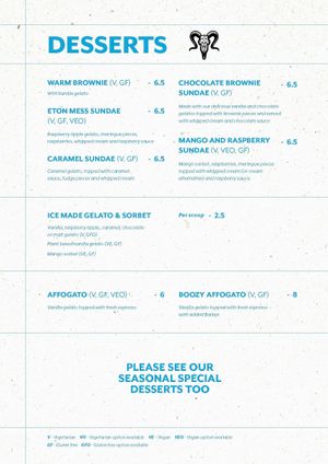 ICE Desserts at Ice  in Bury St Edmunds