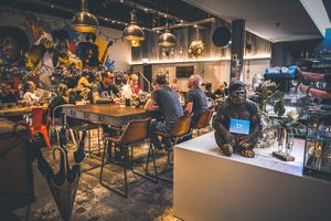 ICE restaurant interior at Ice  in Bury St Edmunds