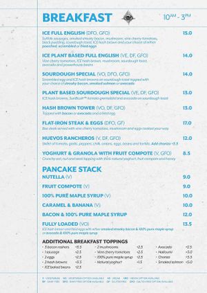 ICE Main Menu 2025 at Ice  in Bury St Edmunds