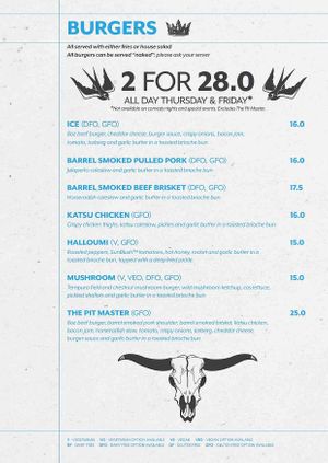 ICE Main Menu 2025 at Ice  in Bury St Edmunds