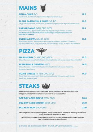 ICE Main Menu 2025 at Ice  in Bury St Edmunds