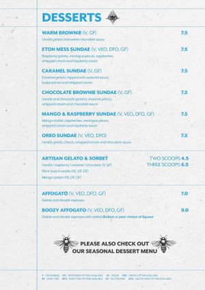 ICE Main Menu 2025 at Ice  in Bury St Edmunds