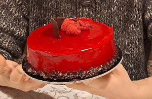 Mousse con cioccolato, nocciole e lampone at Pasticceria Verona 1974 in Vicenza