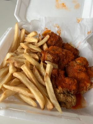 The HUGE cauliflower wings! at Convenient Vegan in Cleveland