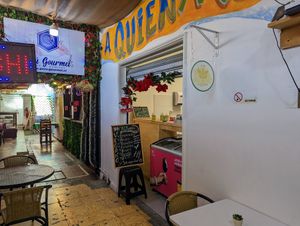 Front of the actual restaurant inside the indoor area at Yizak Vegan Food in Santiago