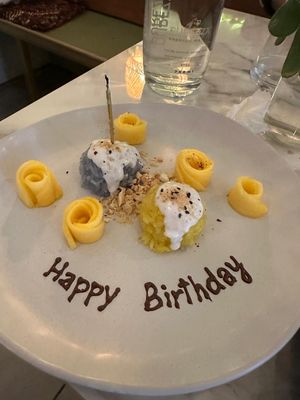 They did my bf a sticky rice for his bday - so cute  at The Living Story Cafe in Enmore