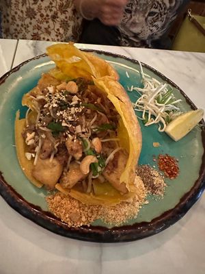 Pad Thai crepe - awesome   at The Living Story Cafe in Enmore
