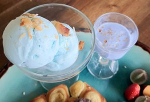 The Story Pancake - close-up of icecream at The Living Story Cafe in Enmore