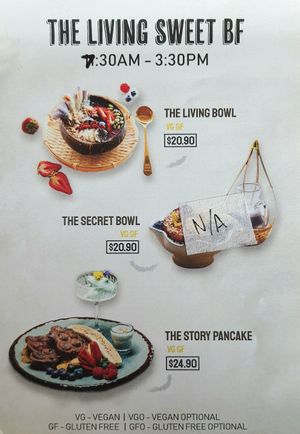 menum at The Living Story Cafe in Enmore