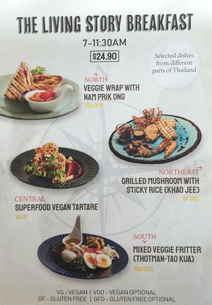 menum at The Living Story Cafe in Enmore