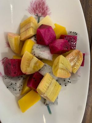 fresh fruits salad   at The Muffin Man in Siem Reap