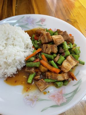 Pork curry sauce - recommended   at Sinart Veggie in Bangkok