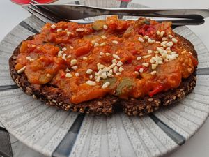 Pisto toast. at Toc Toc in Tenerife