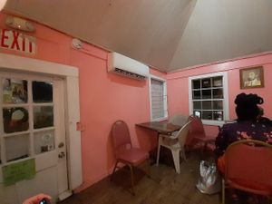 Small but cozy dining room. at Yabba's Ital Restaurant in St Thomas
