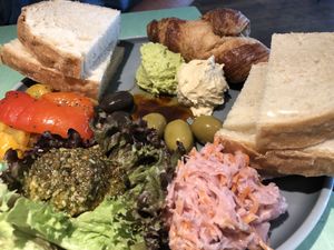 Part 1 of the breakfast platter for two persons  at Katzentempel - Hannover in Hannover