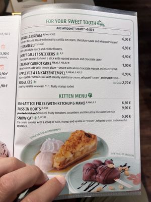 Menu  at Katzentempel - Hannover in Hannover