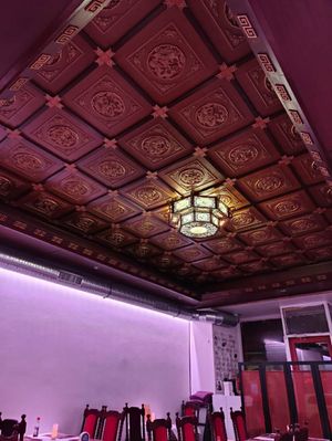 pretty ceiling at Do De Li 多得利 in Berlin