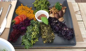 vegan assorted dish at MAD - Two Spicy Chefs in Pataias