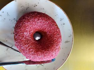 Pompadour (raspberry) at Holy Donut - Vilniaus in Vilnius