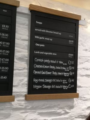 Plenty of vegan meal choices and vegan cake, scones. at Crofters Cafe in Truro