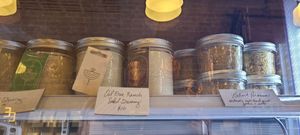 Dressings and parmesans at Electric Beets in Brooklyn