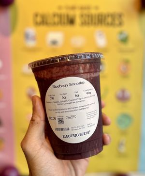 Blueberry smoothie   at Electric Beets in Brooklyn