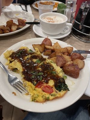 Power plant Omlette  at Stacks Pancake House in Dana Point