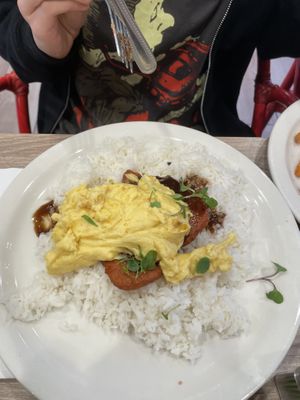 Vegan Loco Moco  at Stacks Pancake House in Dana Point
