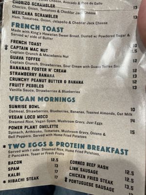 Menu  at Stacks Pancake House in Dana Point