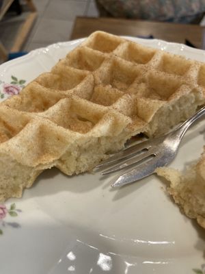 Basic waffle.  Forgot to take a picture before eating!  at Bumblebee Cafe in Kandel