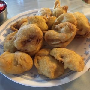 veggie pakora.  For vegan, specify ";no cheese"; at Sumathi Indian Restaurant in Belize City