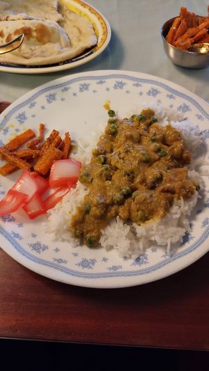 Mushroom Matar at Sumathi Indian Restaurant in Belize City